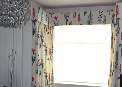 Floral floor length curtains